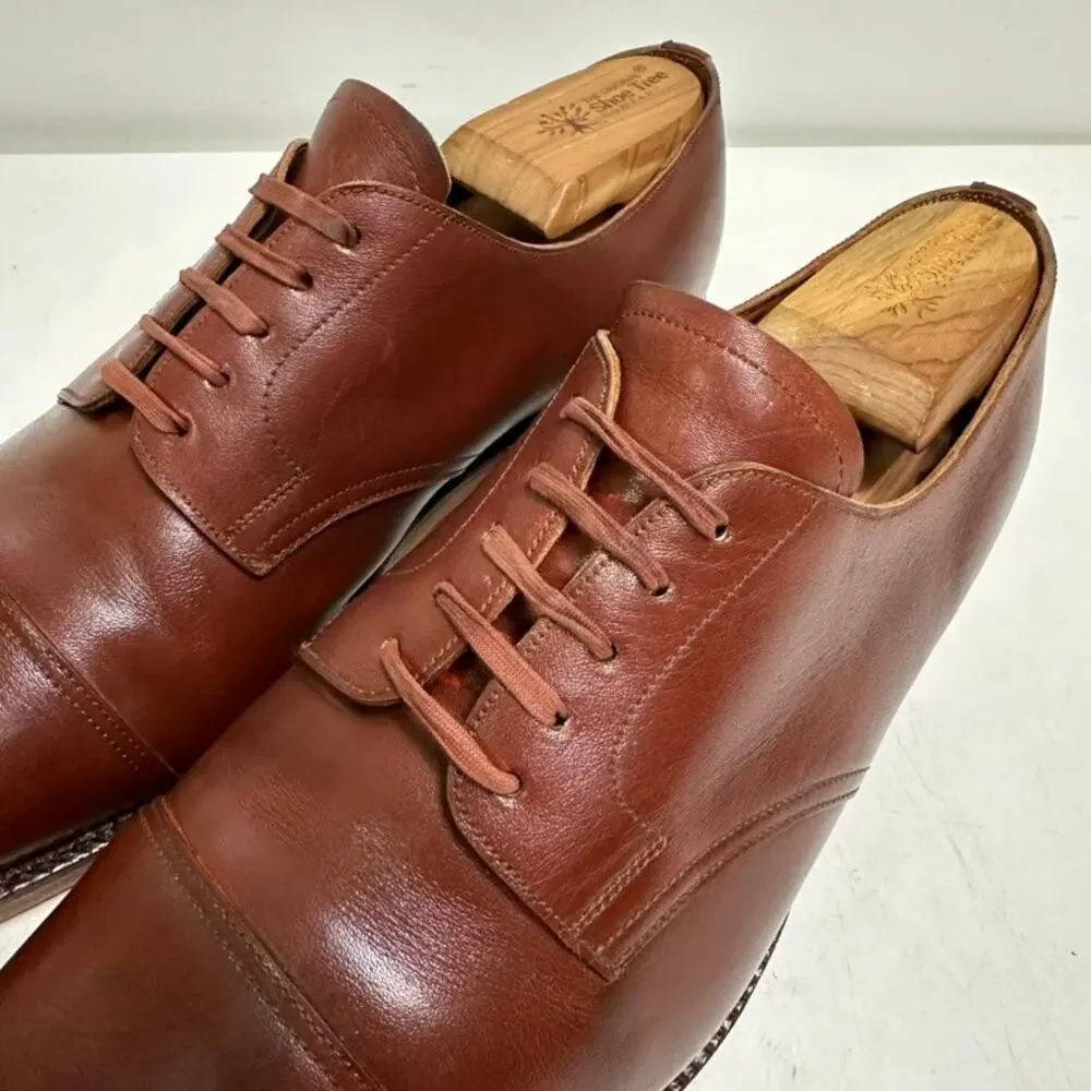 FULLY RESOLED Edward Green Coniston Cap Toe Derby Made in England UK 8.5 US 9.5